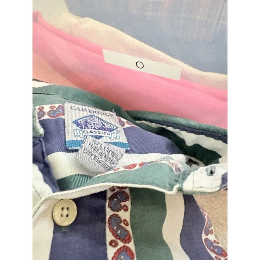 Vintage 90s Vertical Striped Button Down Shirt S/S Coastal Skater TSITP‎ Mens XL - Picture 8 of 8